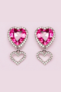 Boutique Heart Jewel Clip On Earring By Great Pretenders