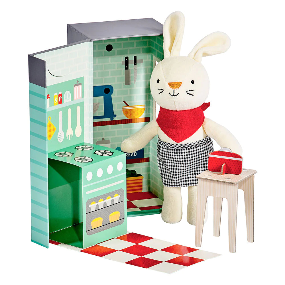 Rubie the Rabbit in the Kitchen Play Set by Petit Collage