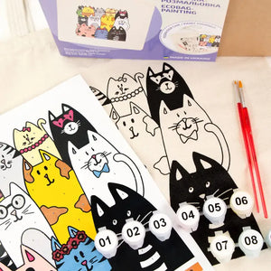 Wise Elk- Eco-Friendly Cotton Ecobag Coloring Kit – Cats Design
