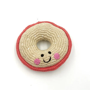 Knit Bagel And Lox Rattle By Pebble