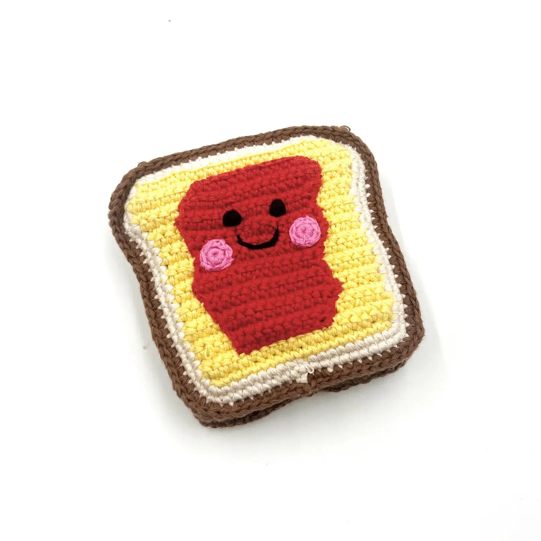 Jammy Toast Rattle By Pebbles