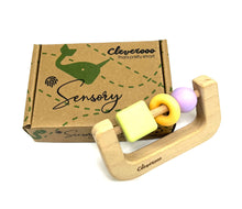 Load image into Gallery viewer, Rattle &amp; Num Silicone &amp; Beechwood teether by Cleverooo
