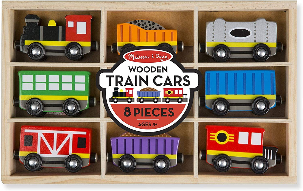 Melissa & Doug- Wooden Train Cars Set