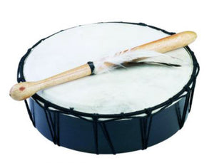 Small Ceremonial Drum with Stick
