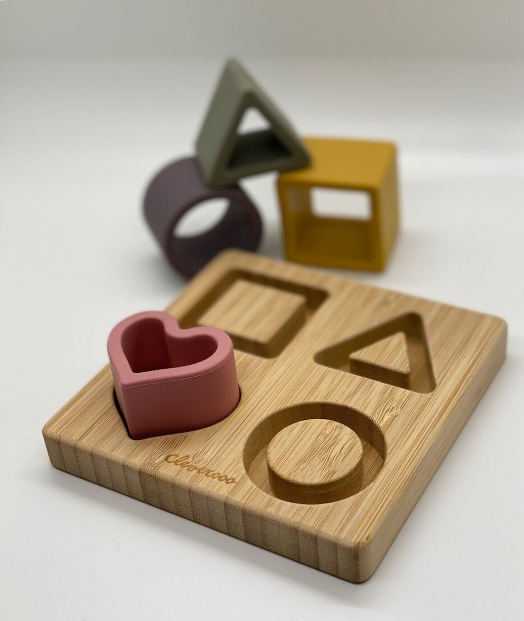 Silicone & Bamboo Heart Puzzle by Cleverooo